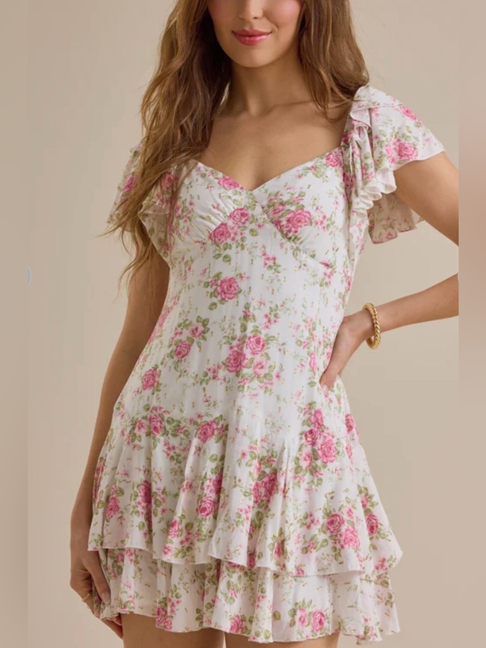 Altar’d State Floral Pettra Dress Small